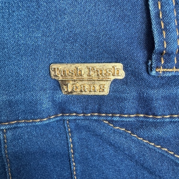 TUSH PUSH Jeans Women's Blue Jeans Size 17 High Waisted Retro Stretch - Picture 6 of 16